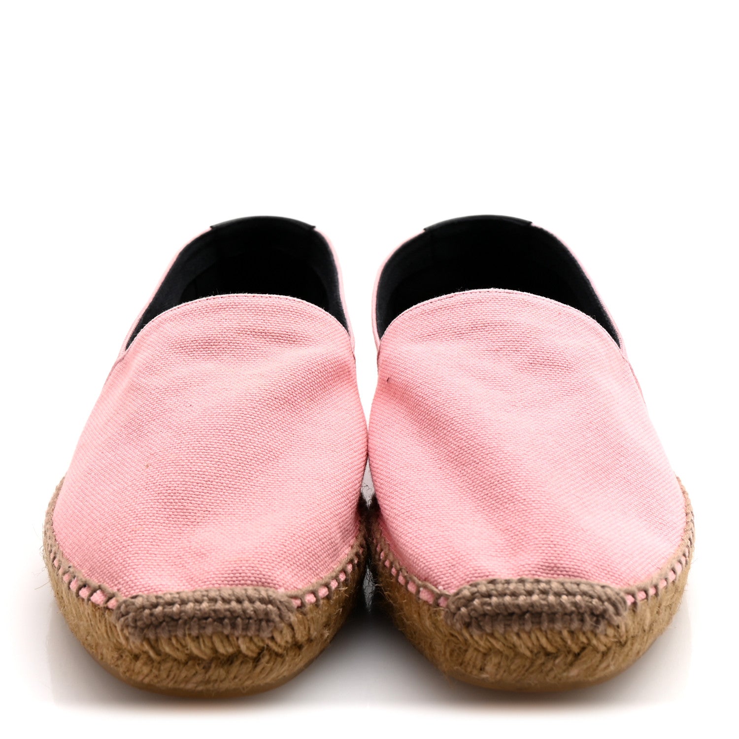 Saint Laurent Canvas Elba Light Logo Embroidered Espadrilles 41 Pink 3 of 10