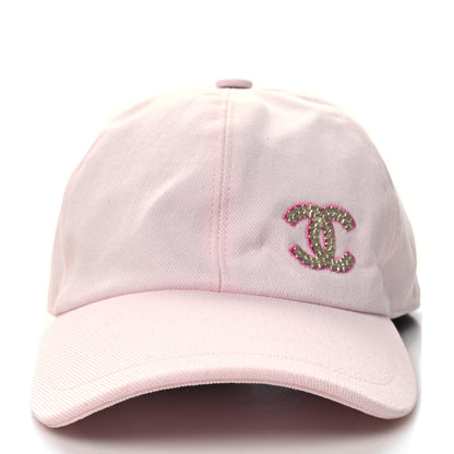 Chanel Cotton Sequin CC Cap Hat Light Pink 2 of 7