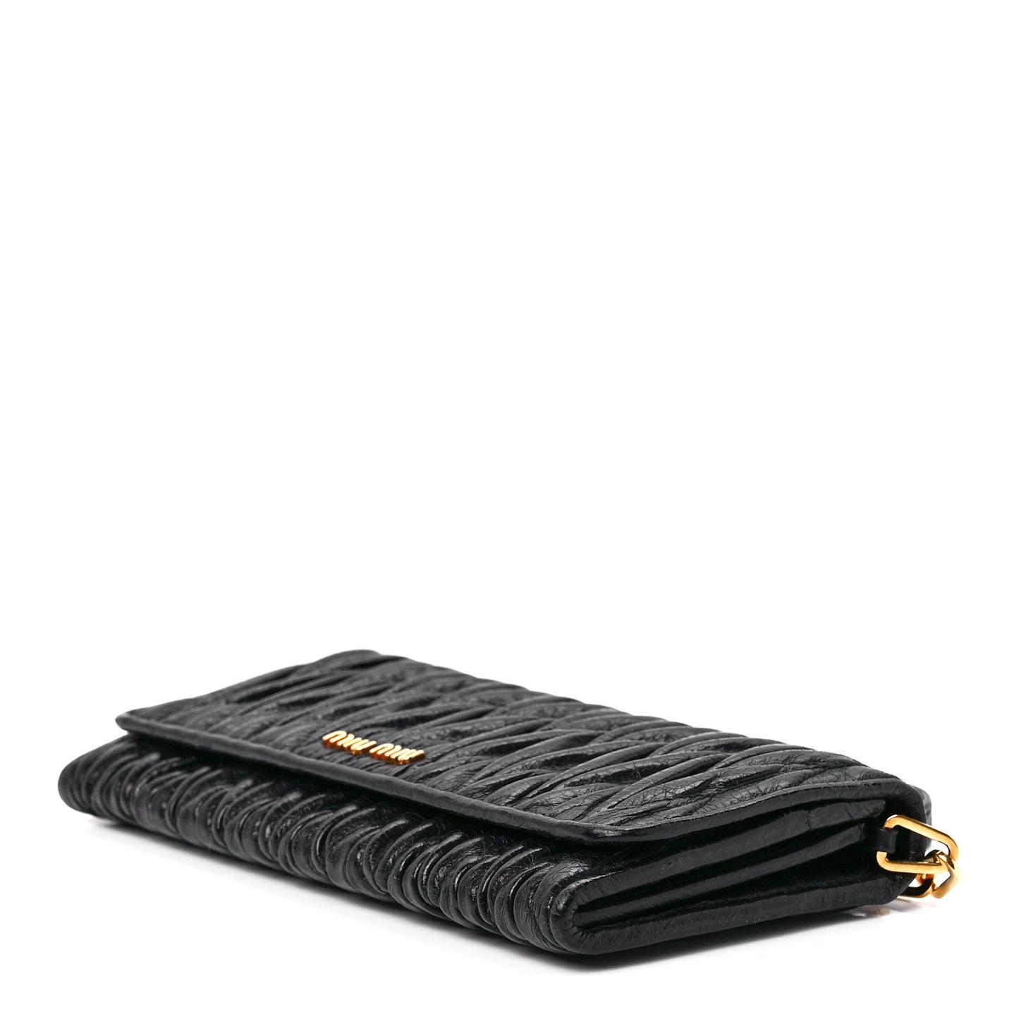 Nappa Matelasse Wallet On Chain Black