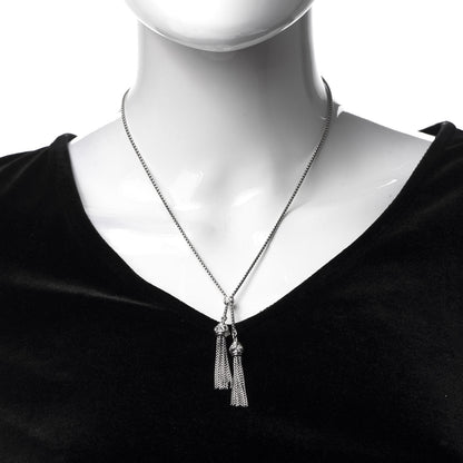 David Yurman Sterling Silver Diamond Renaissance Tassel Necklace 2 of 4
