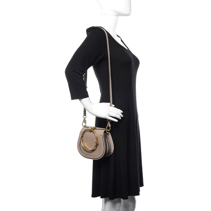 Chloe Calfskin Suede Small Nile Bracelet Bag Motty Grey 2 of 10