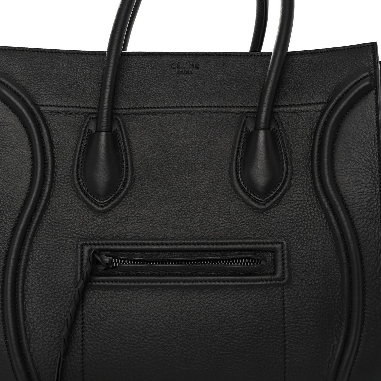 Supple Calfskin Medium Phantom Luggage Black