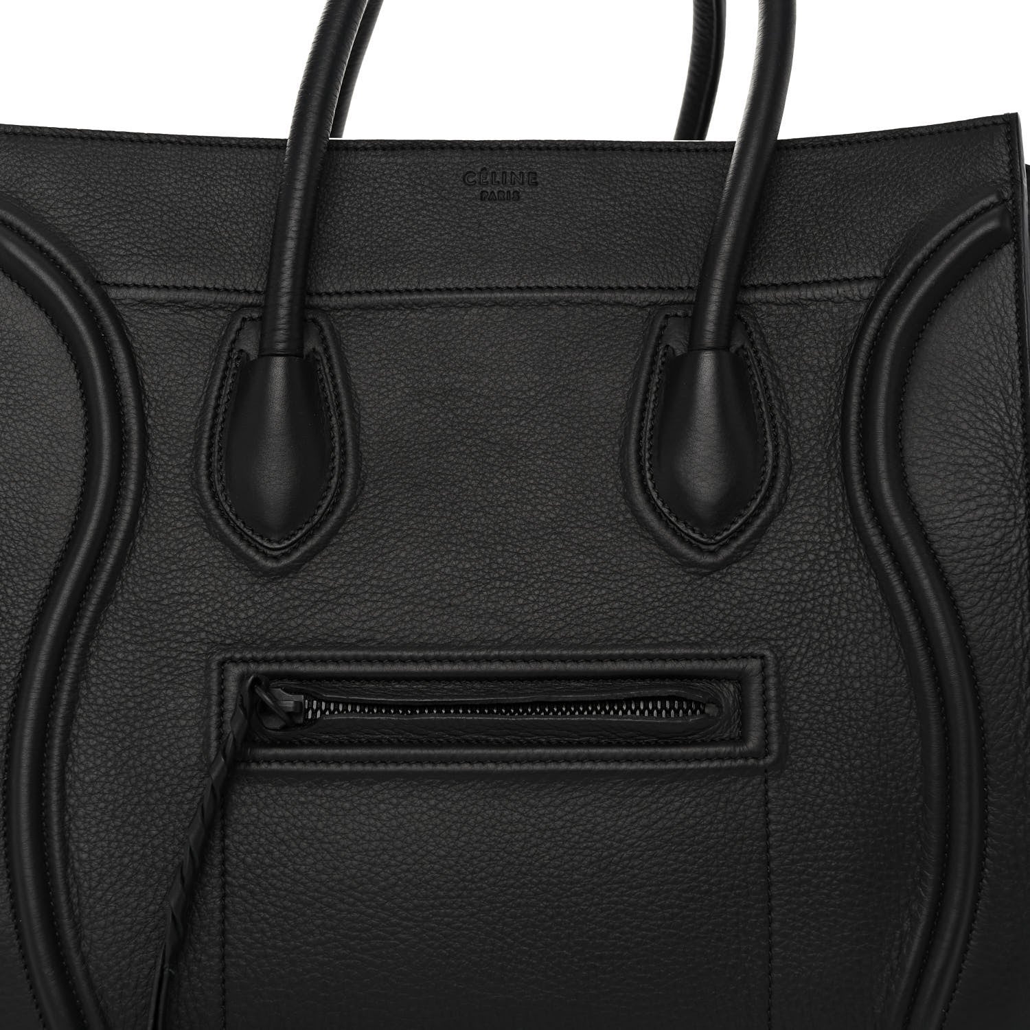 Celine Supple Calfskin Medium Phantom Luggage Black 8 of 10