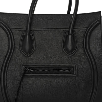 Celine Supple Calfskin Medium Phantom Luggage Black 8 of 10