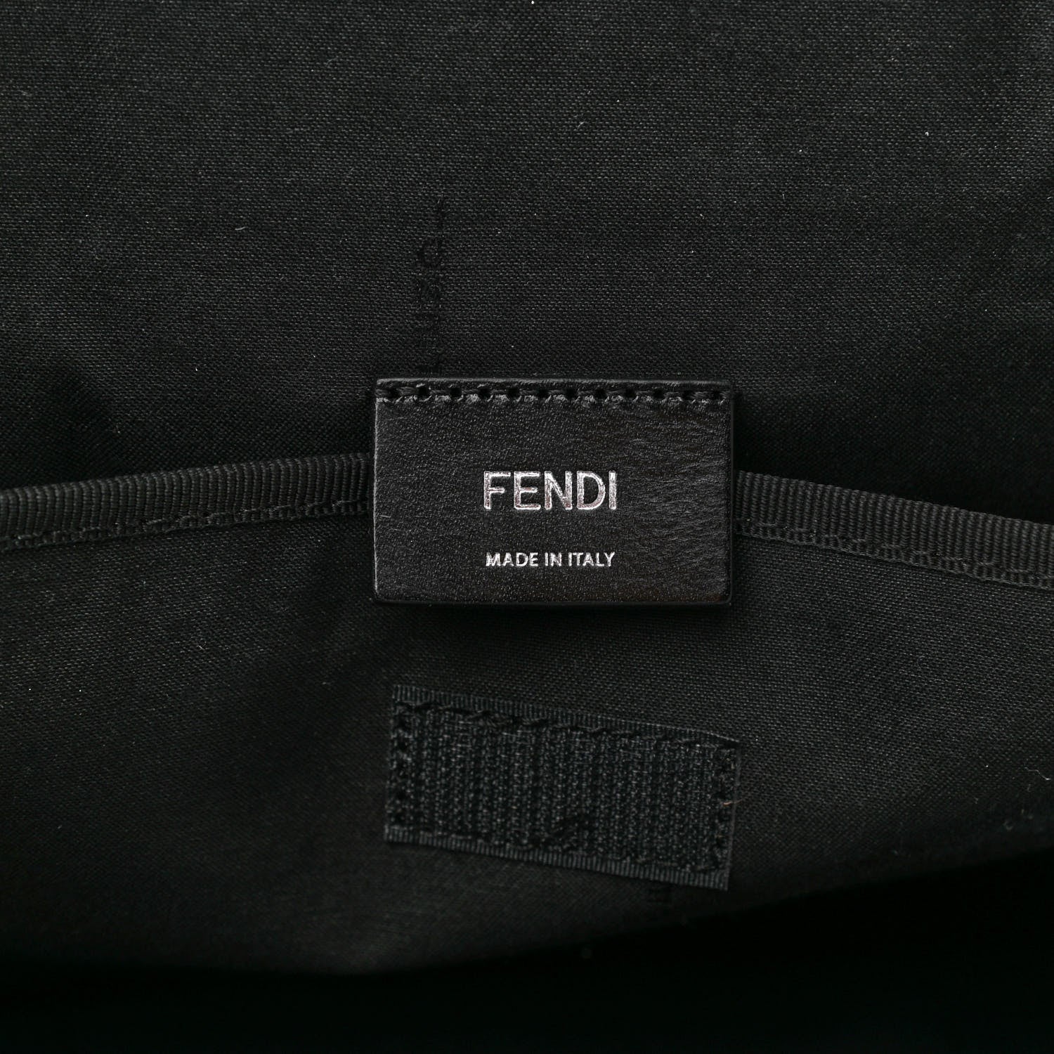Fendi Nylon Glazed Fabric FF 1974 Diagonal Panelled Backpack Tobacco Moresco Black 7 of 10