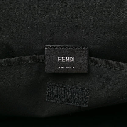 Fendi Nylon Glazed Fabric FF 1974 Diagonal Panelled Backpack Tobacco Moresco Black 7 of 10