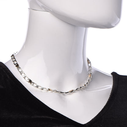 Tiffany Sterling Silver 18K Yellow Gold Curb Chain Necklace 2 of 6