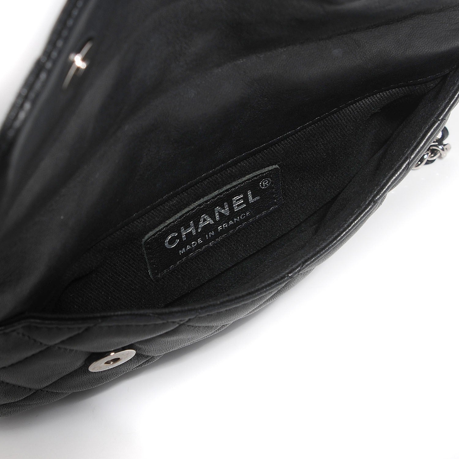 Chanel Lambskin Quilted Double Sided Wallet On Chain WOC Black 5 of 7