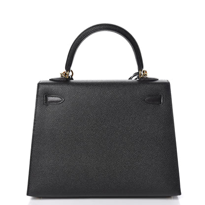 Hermes Epsom Kelly Sellier 25 Black 4 of 52