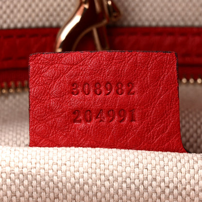 Gucci Pebbled Calfskin Medium Soho Chain Shoulder Bag Tabasco Red 7 of 10
