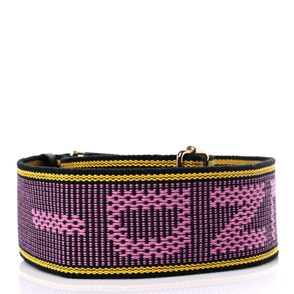 Fendi Cannete Ribbon Poly Vitello Century Logo Adjustable Strap You Lollipop Limon Black 2 of 5