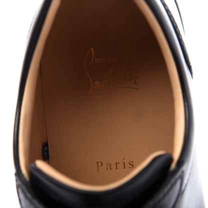 Christian Louboutin Calfskin Mens Louis Junior Flat Sneakers 43 Black 7 of 9