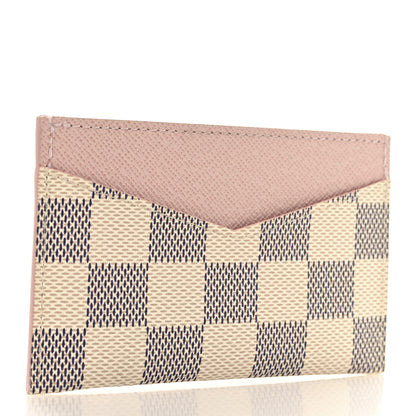 Louis Vuitton Damier Azur Daily Card Holder Rose Ballerine 3 of 8