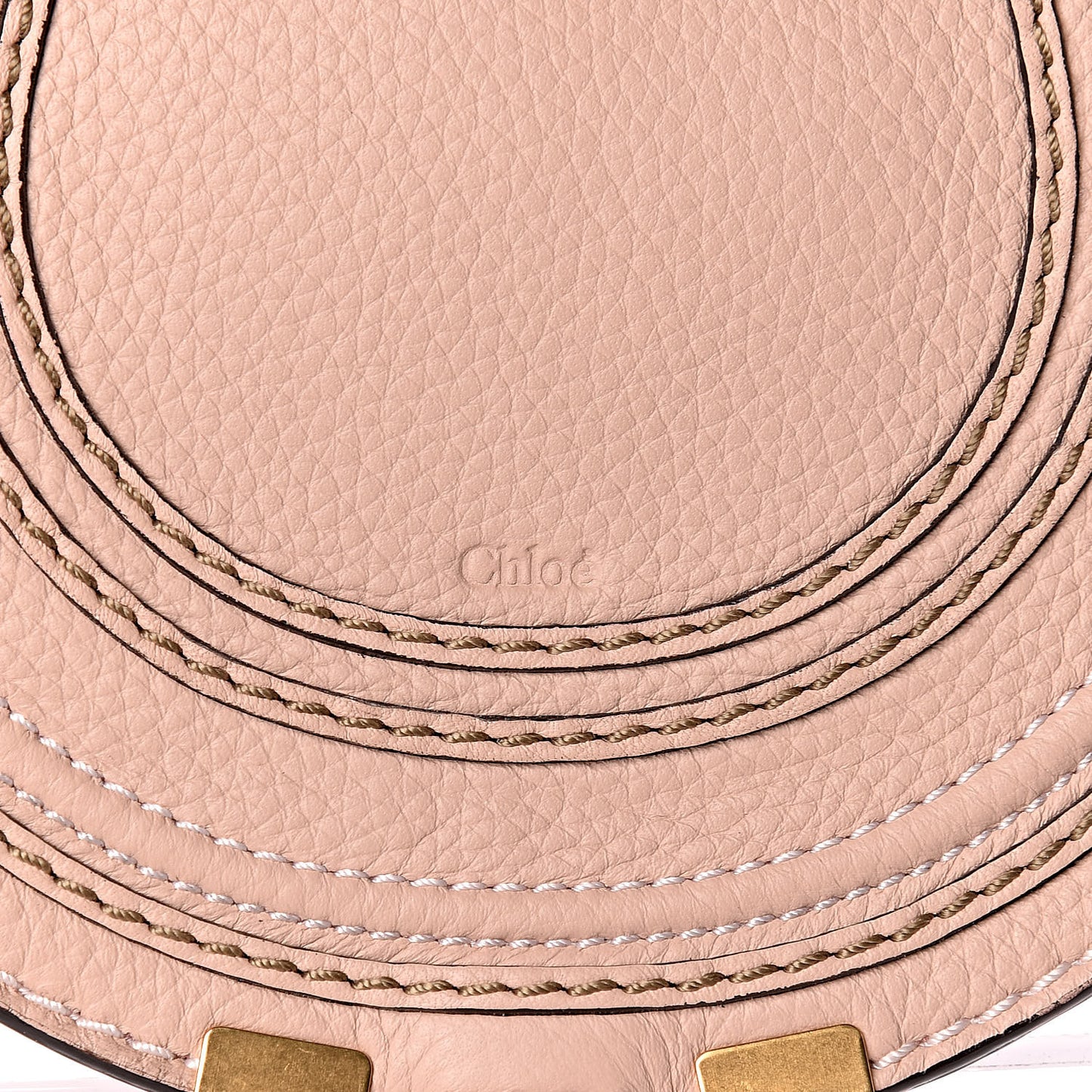 Calfskin Mini Marcie Round Crossbody Bag Blush Nude