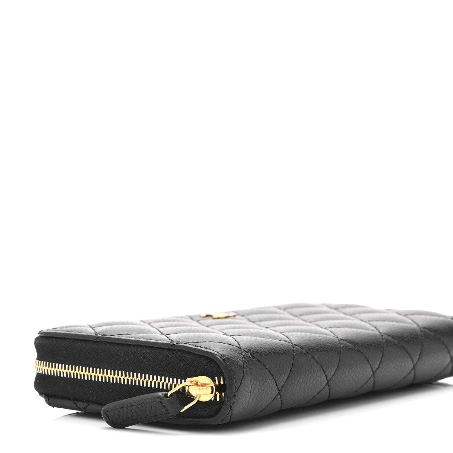 Chanel Caviar Quilted Large Gusset Zip Around Wallet Black 10 of 11