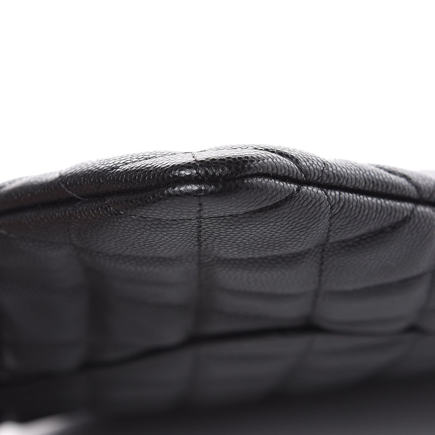 Caviar Quilted Large Cosmetic Case Black