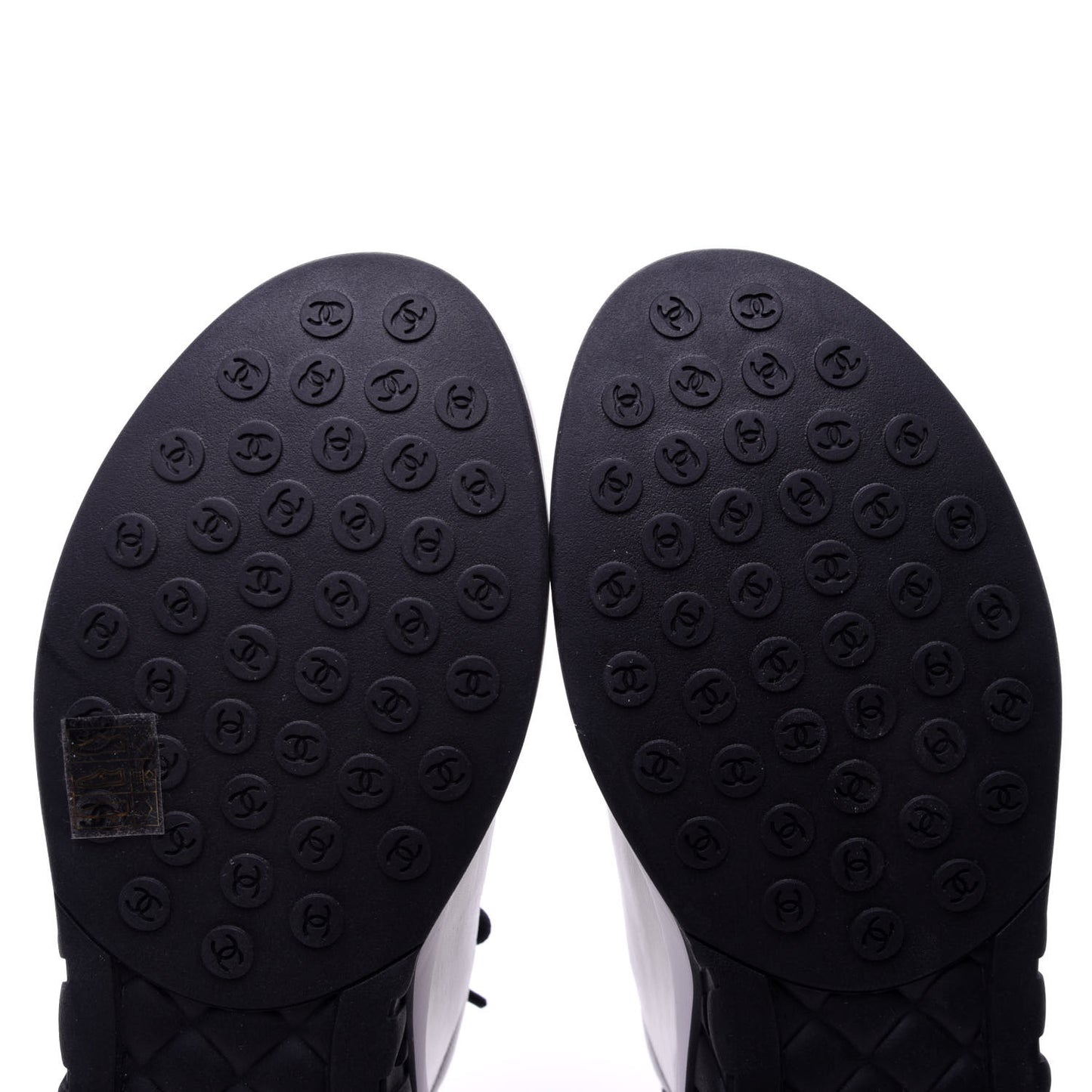 Calfskin Mesh Lycra Womens Logo Sneakers 39 White Black
