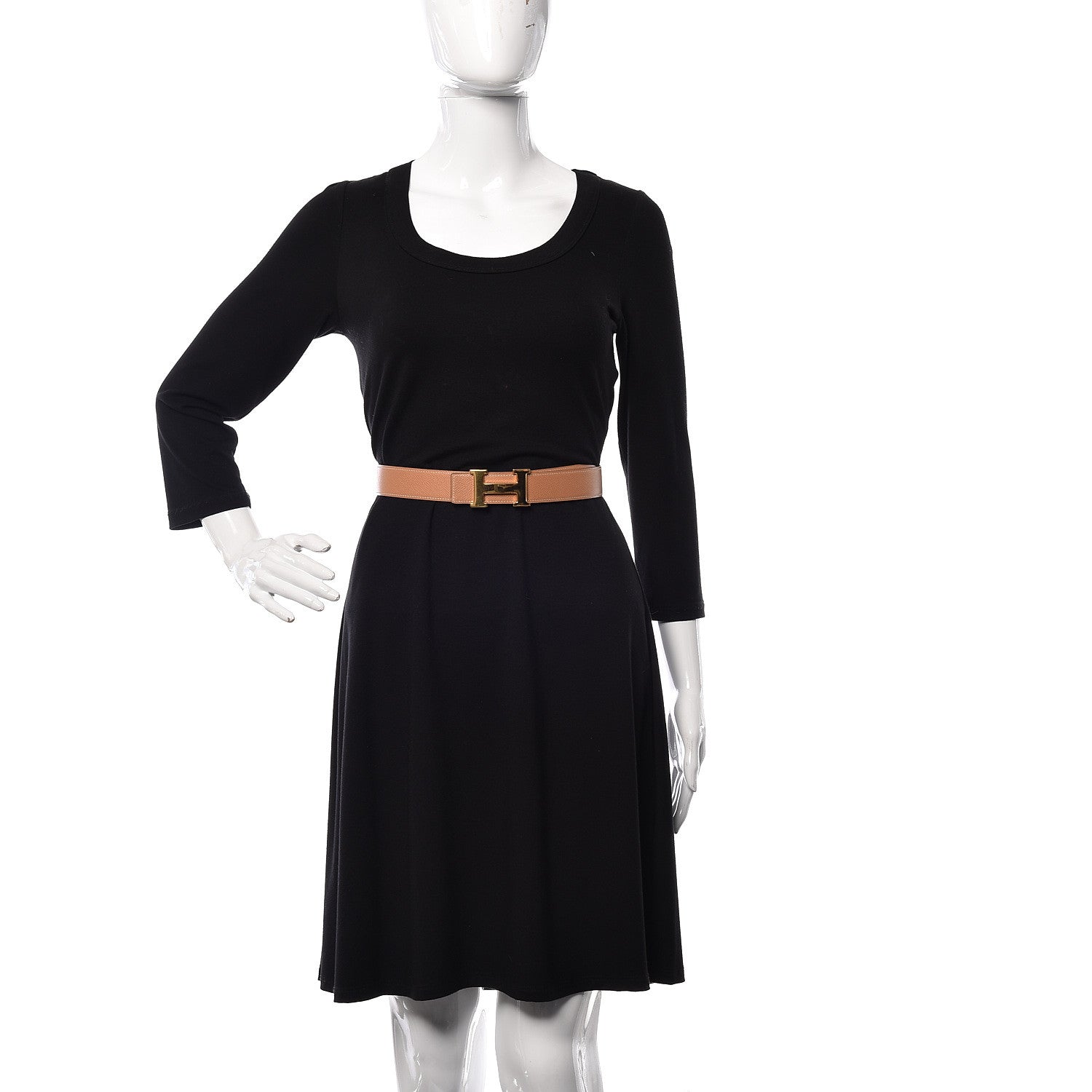 Hermes Swift Epsom 22mm H Belt 80 Black Etoupe 2 of 8