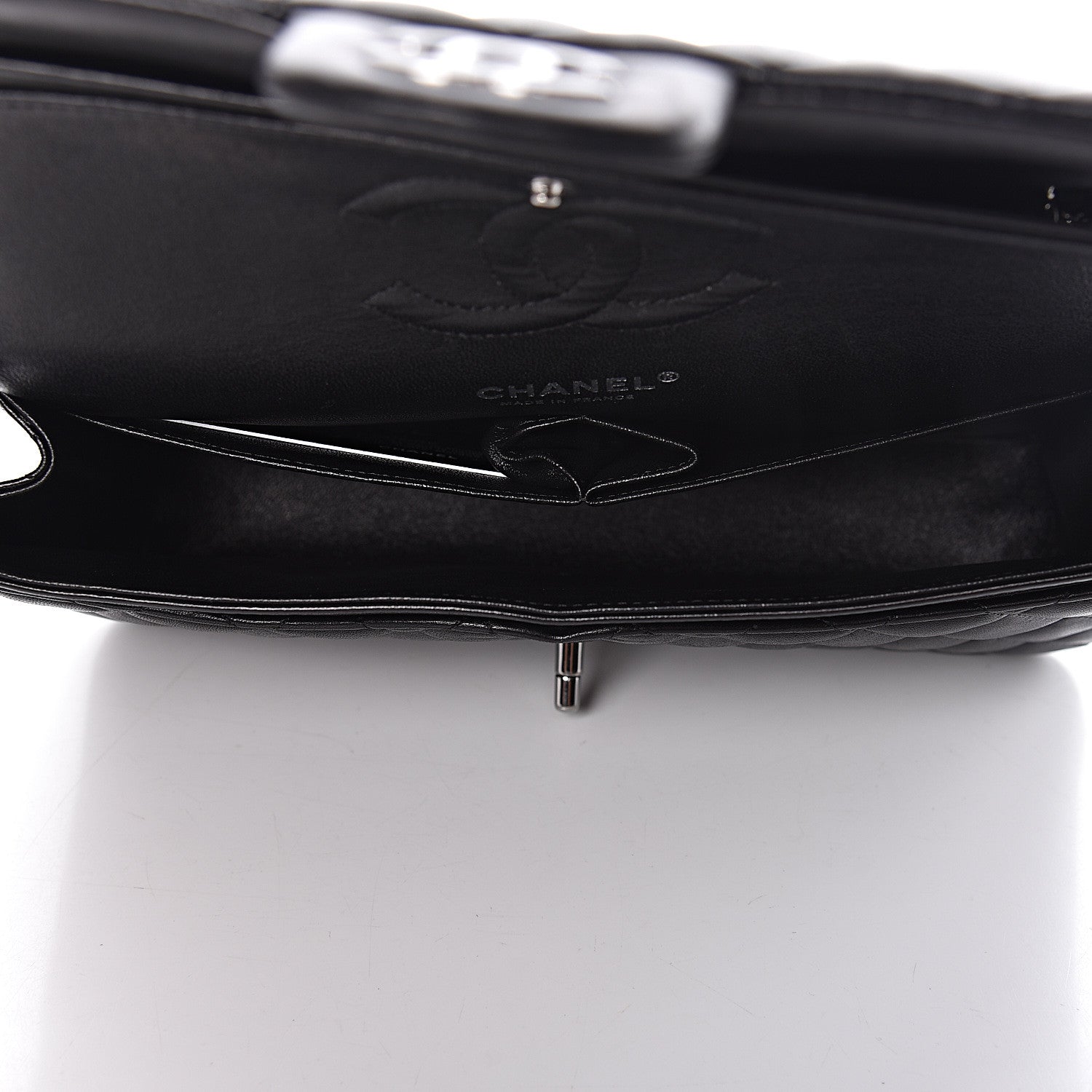 Chanel Lambskin Quilted Medium Double Flap Black 5 of 16