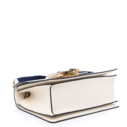 Gucci Calfskin Sylvie Web Small Queen Margaret Top Handle Bag White 3 of 9