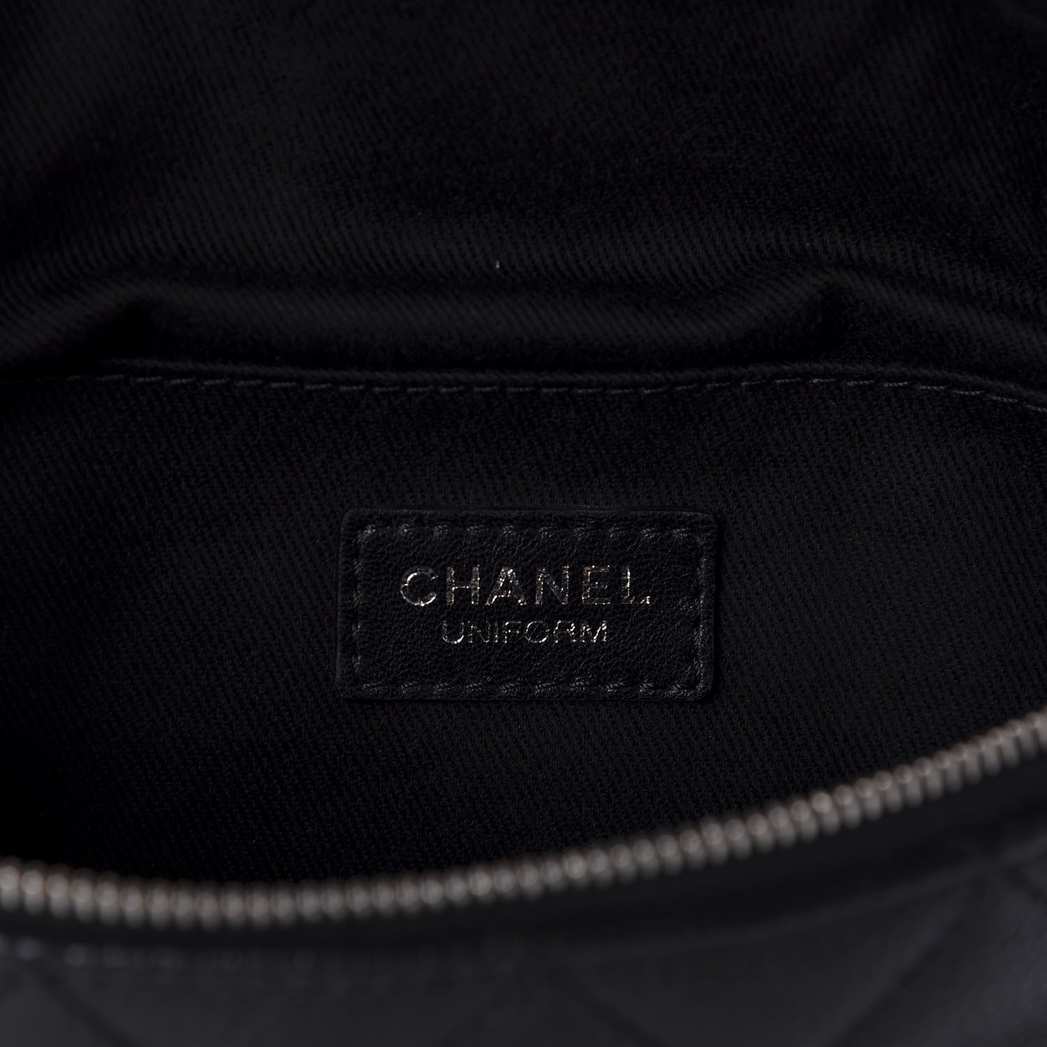 Chanel Grained Calfskin Quilted Waist Belt Bag Black 8 of 11