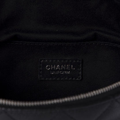 Chanel Grained Calfskin Quilted Waist Belt Bag Black 8 of 11