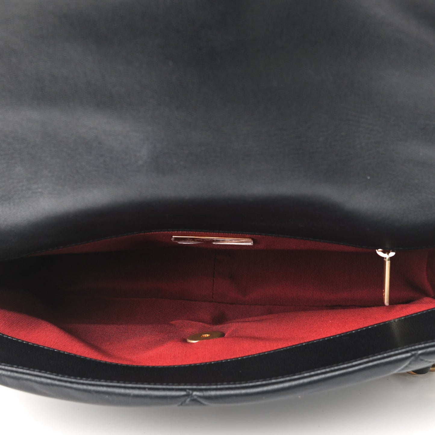 Goatskin Quilted Large Chanel 19 Flap Black