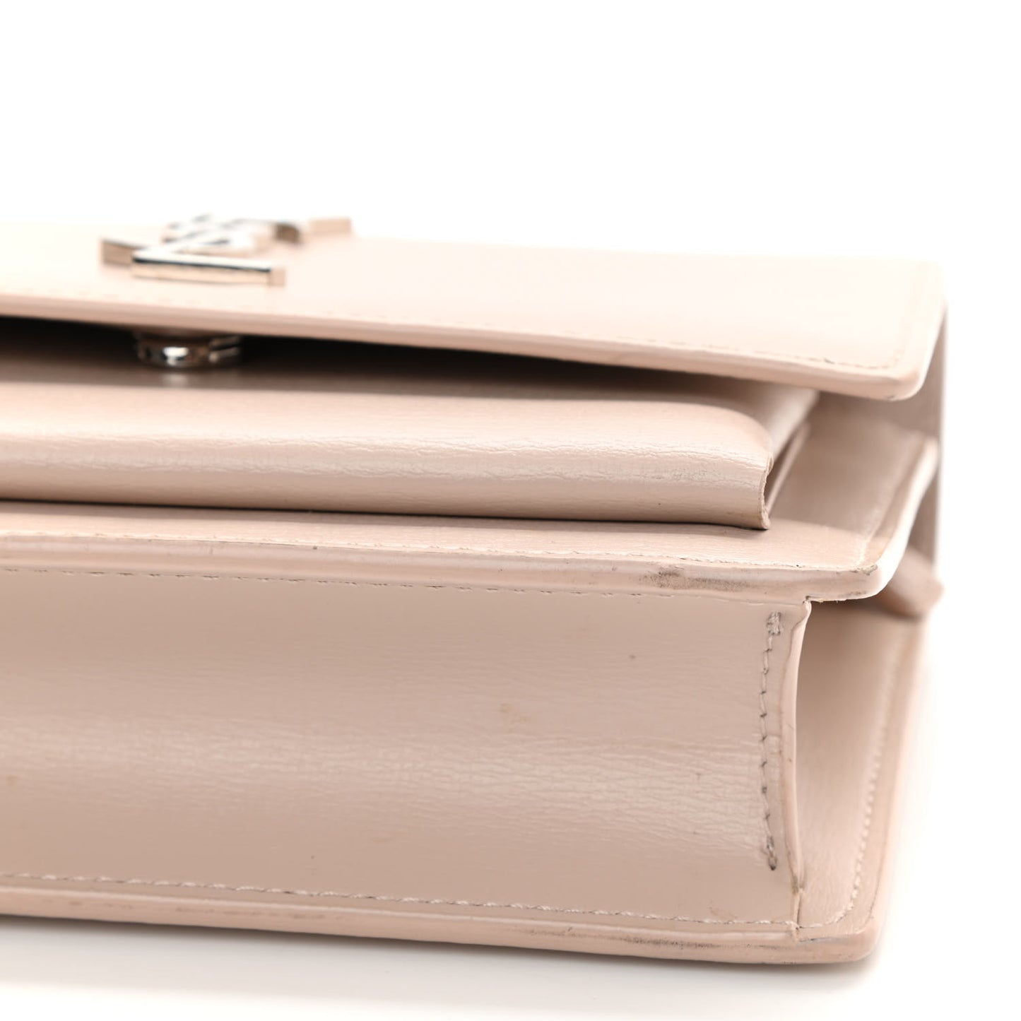 Calfskin Monogram Sunset Chain Wallet Light Pink