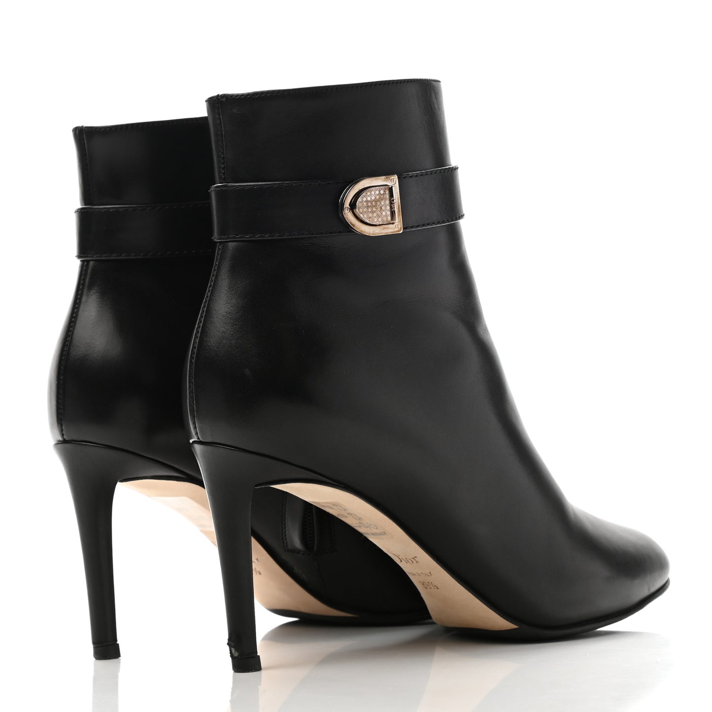 Calfskin Blason Low Boots 39.5 Black