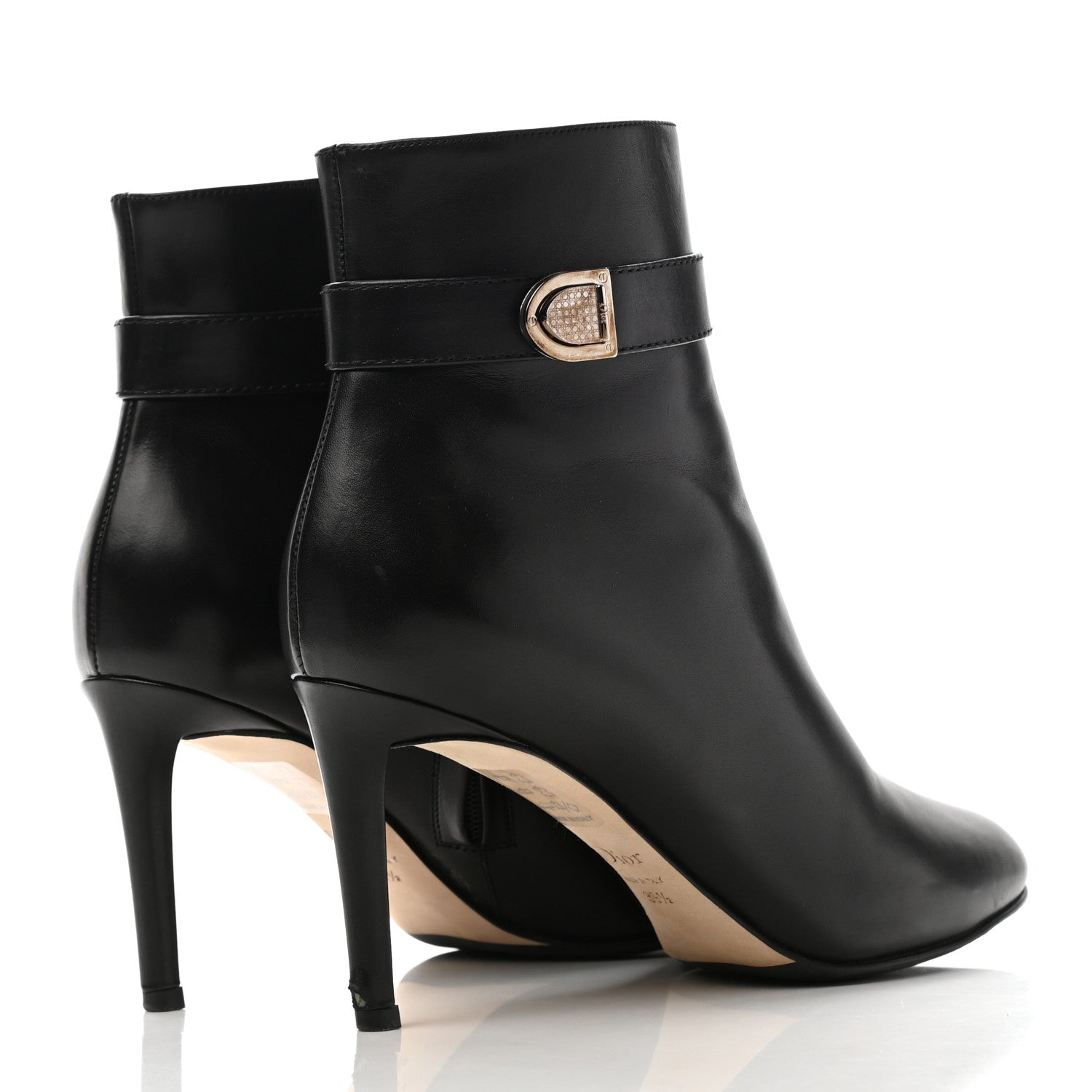 Christian Dior Calfskin Blason Low Boots 39.5 Black 4 of 16
