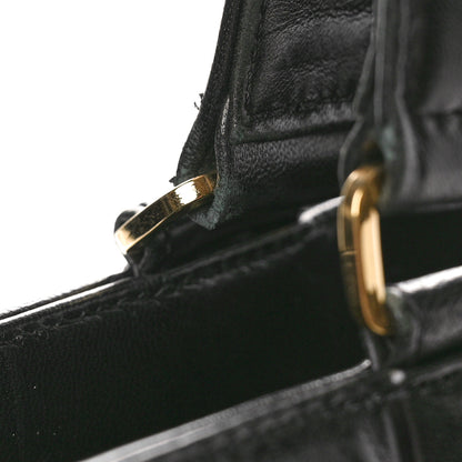 Chanel Lambskin Quilted Chocolate Bar Large Tote Black 17 of 17