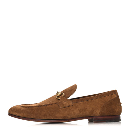 Gucci Suede Horsebit Mens Jordaan Loafers 11 Pepper Brown 1 of 10