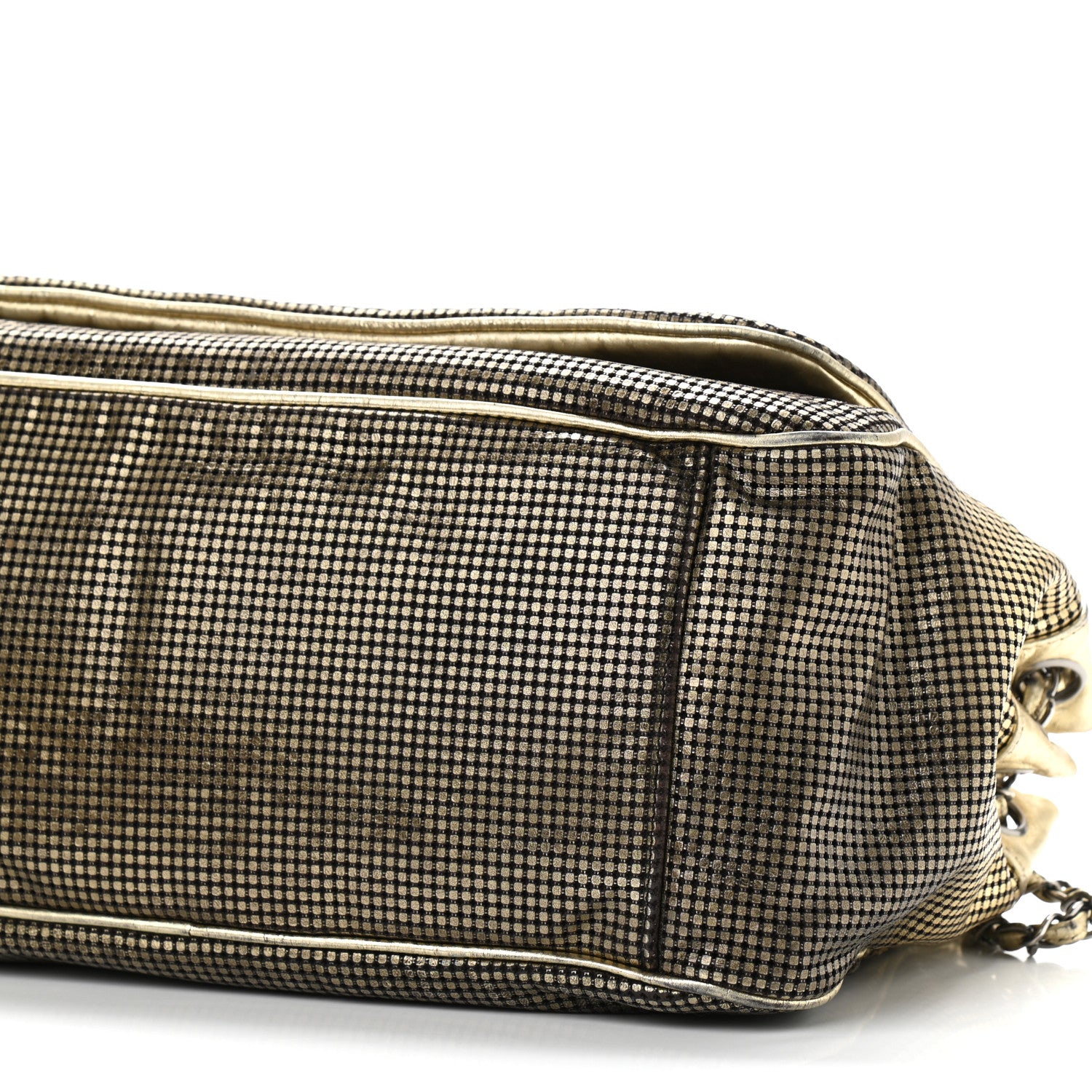 Chanel Metallic Lambskin Perforated Hollywood Accordion Flap Bag Gold 9 of 12