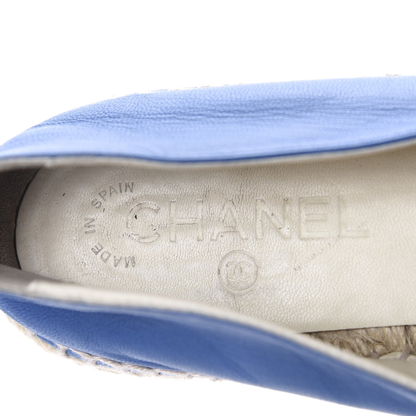 Lambskin CC Espadrilles 40 Blue