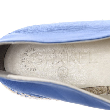 Chanel Lambskin CC Espadrilles 40 Blue 7 of 11