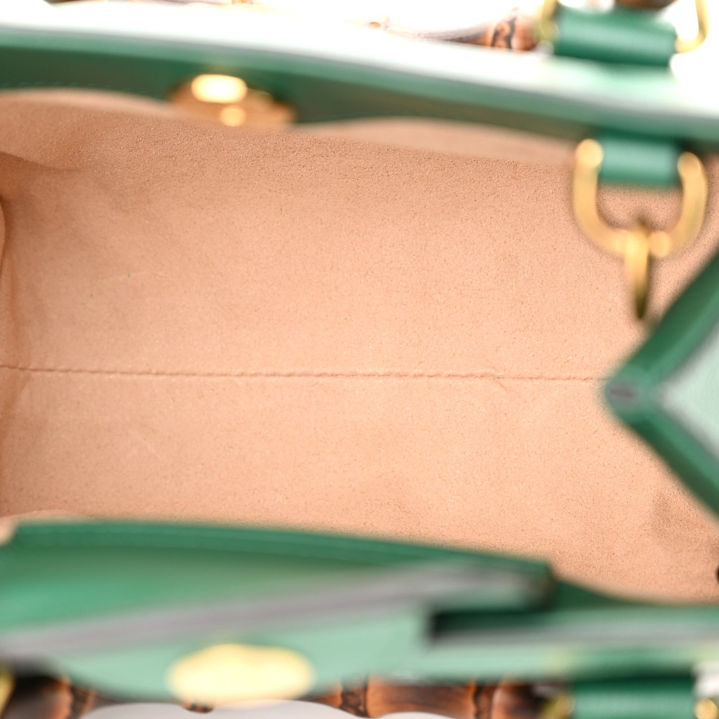 Wonka Grain Calfskin Mini Diana Tote Bag Green Yellow Fluo