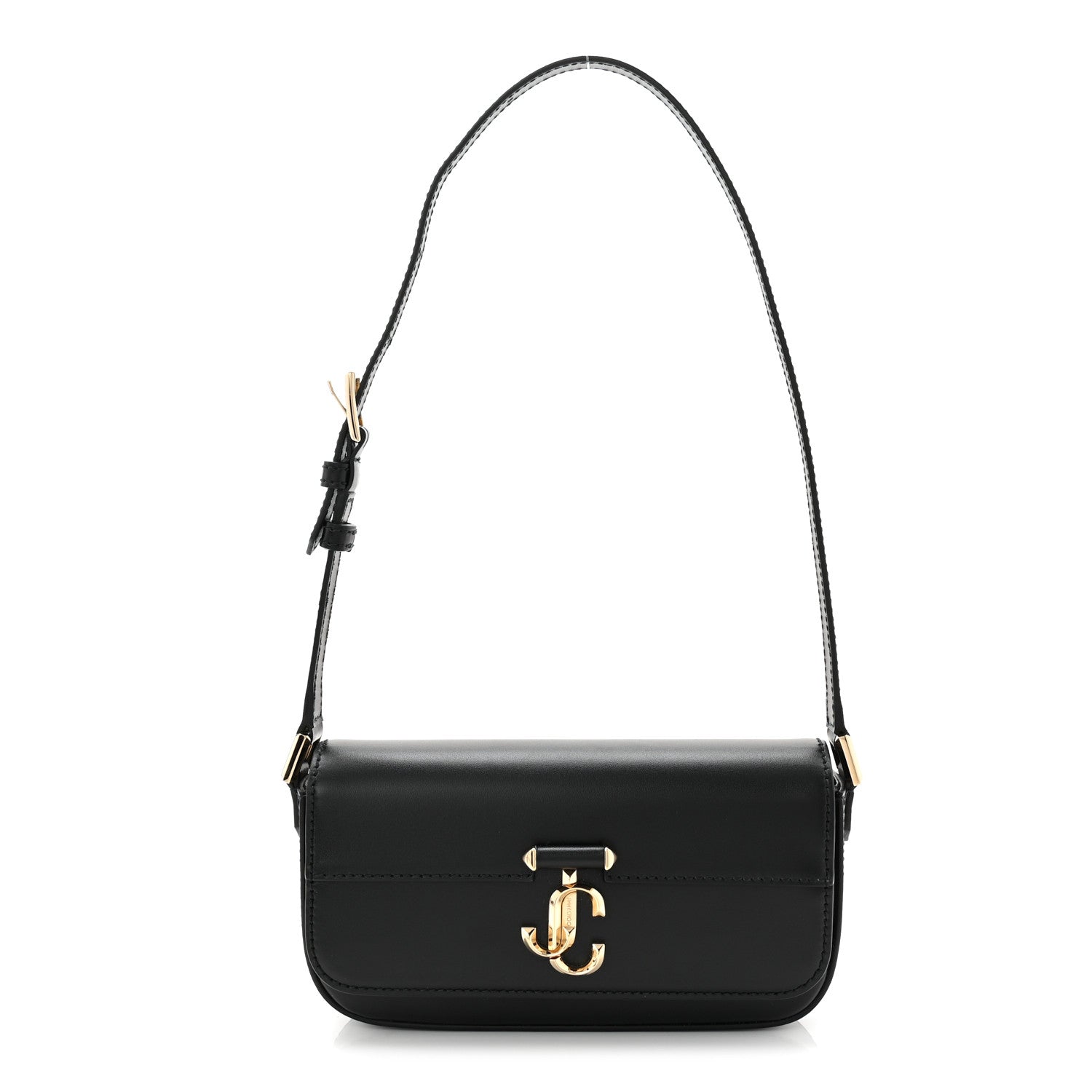 Jimmy Choo Calfskin Mini Avenue Shoulder Bag Black 1 of 9