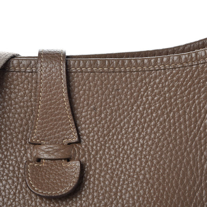 Hermes Taurillon Clemence Evelyne II GM Etoupe 8 of 8