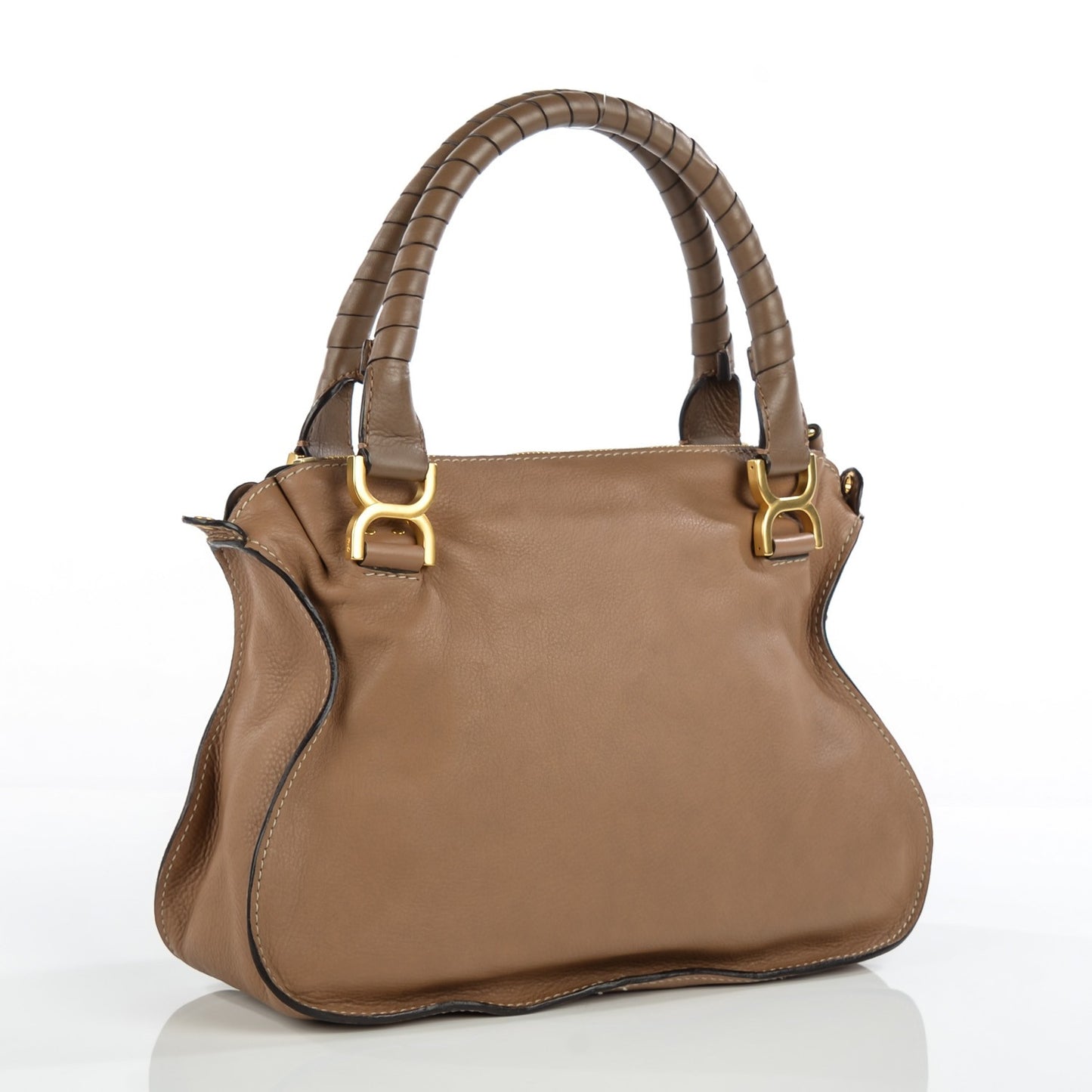 Calfskin Medium Marcie Satchel Nut