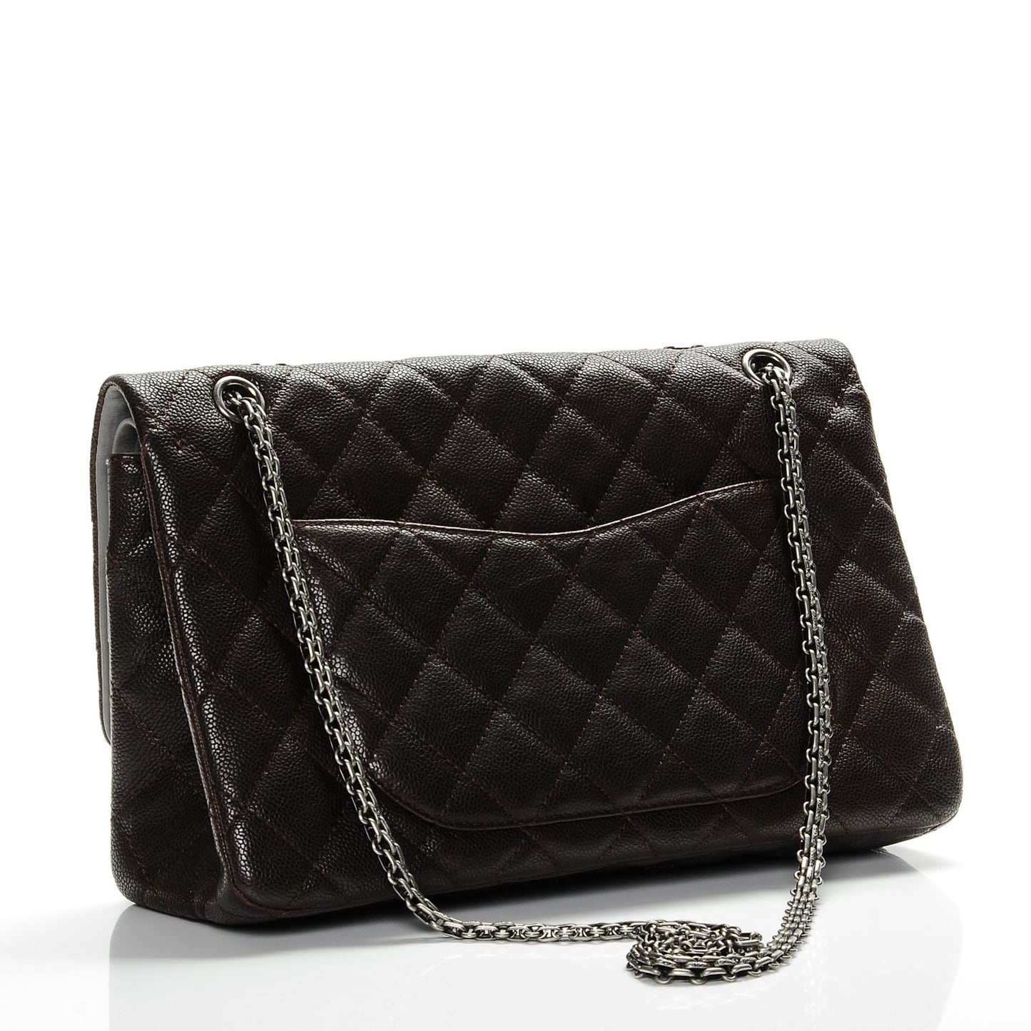 Caviar Iridescent Calfskin 2.55 Reissue 227 Flap Brown Grey
