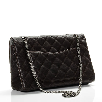 Chanel Caviar Iridescent Calfskin 2.55 Reissue 227 Flap Brown Grey 3 of 8