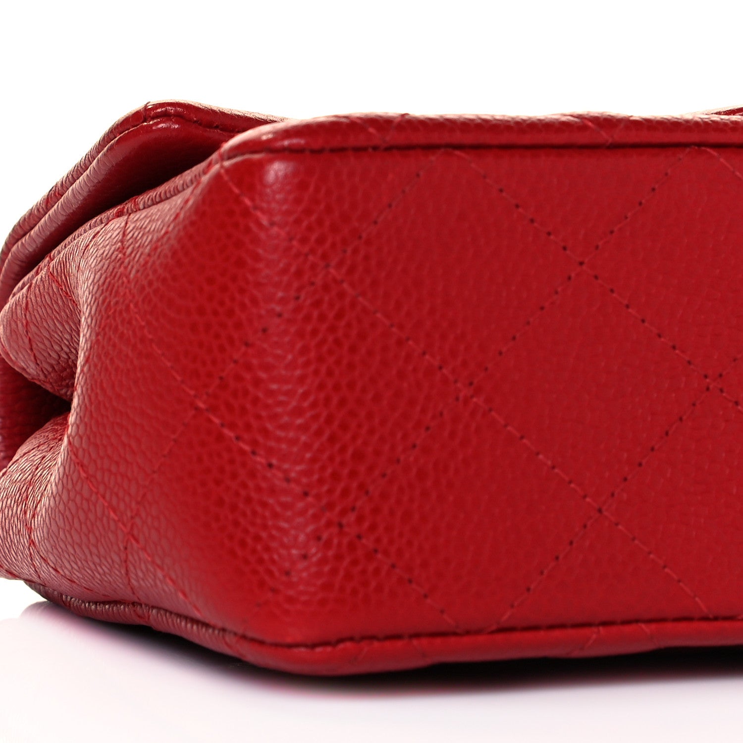 Chanel Caviar Quilted Mini Rectangular Flap Red 9 of 10