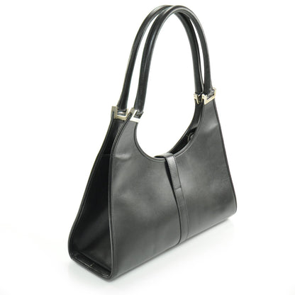 Gucci Leather Bardot Shoulder Bag Black 3 of 8
