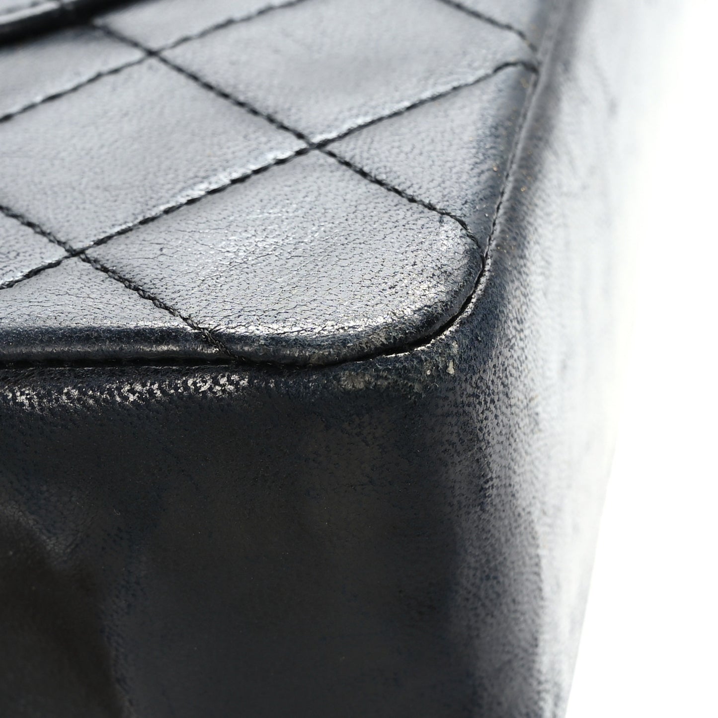 Lambskin Quilted Small Double Flap Black