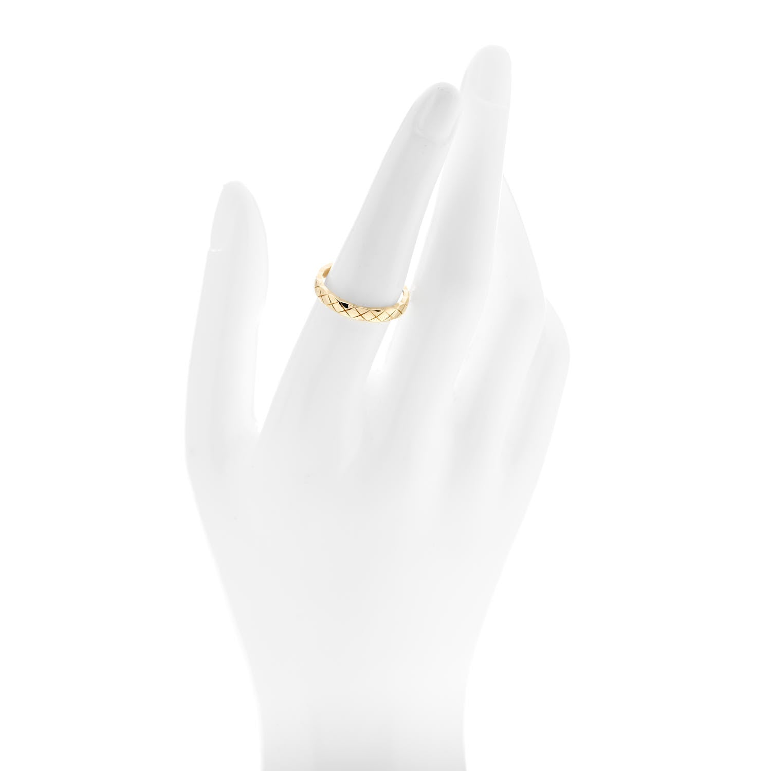 Chanel 18K Yellow Gold Mini Coco Crush Ring 55 7.25 2 of 5