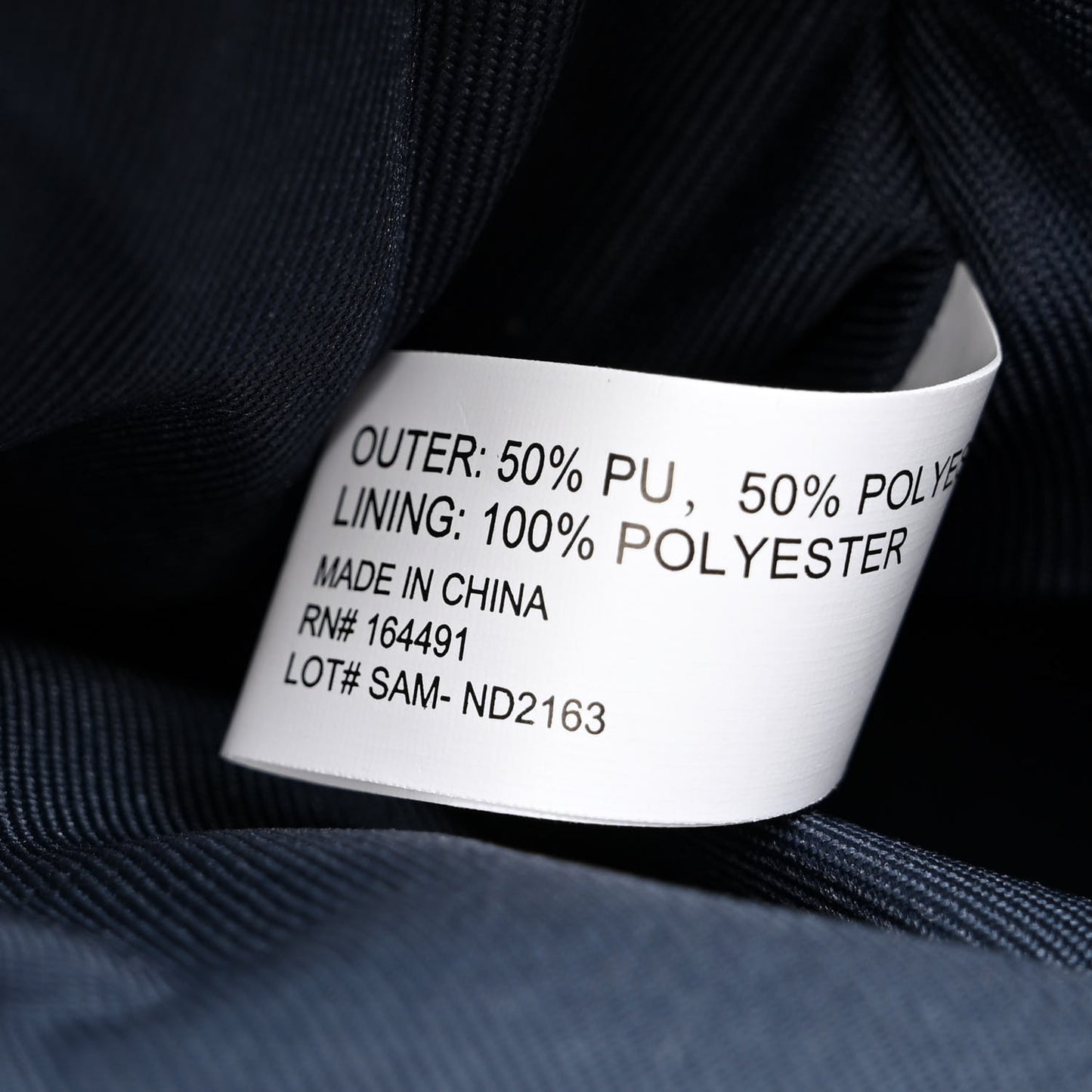 Vegan Leather Small Shopping Bag Navy