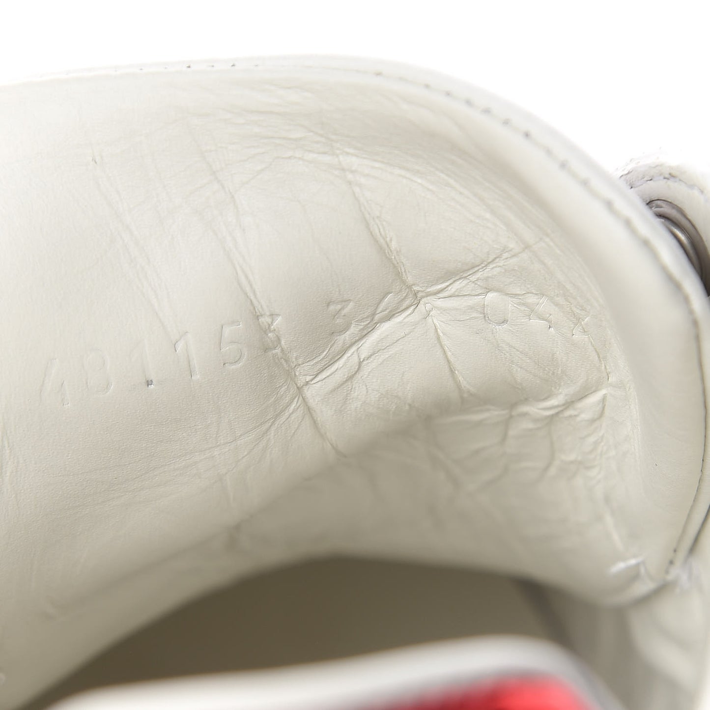 Calfskin Ayers Blind For Love Embroidered Womens Ace Sneakers 36.5 White