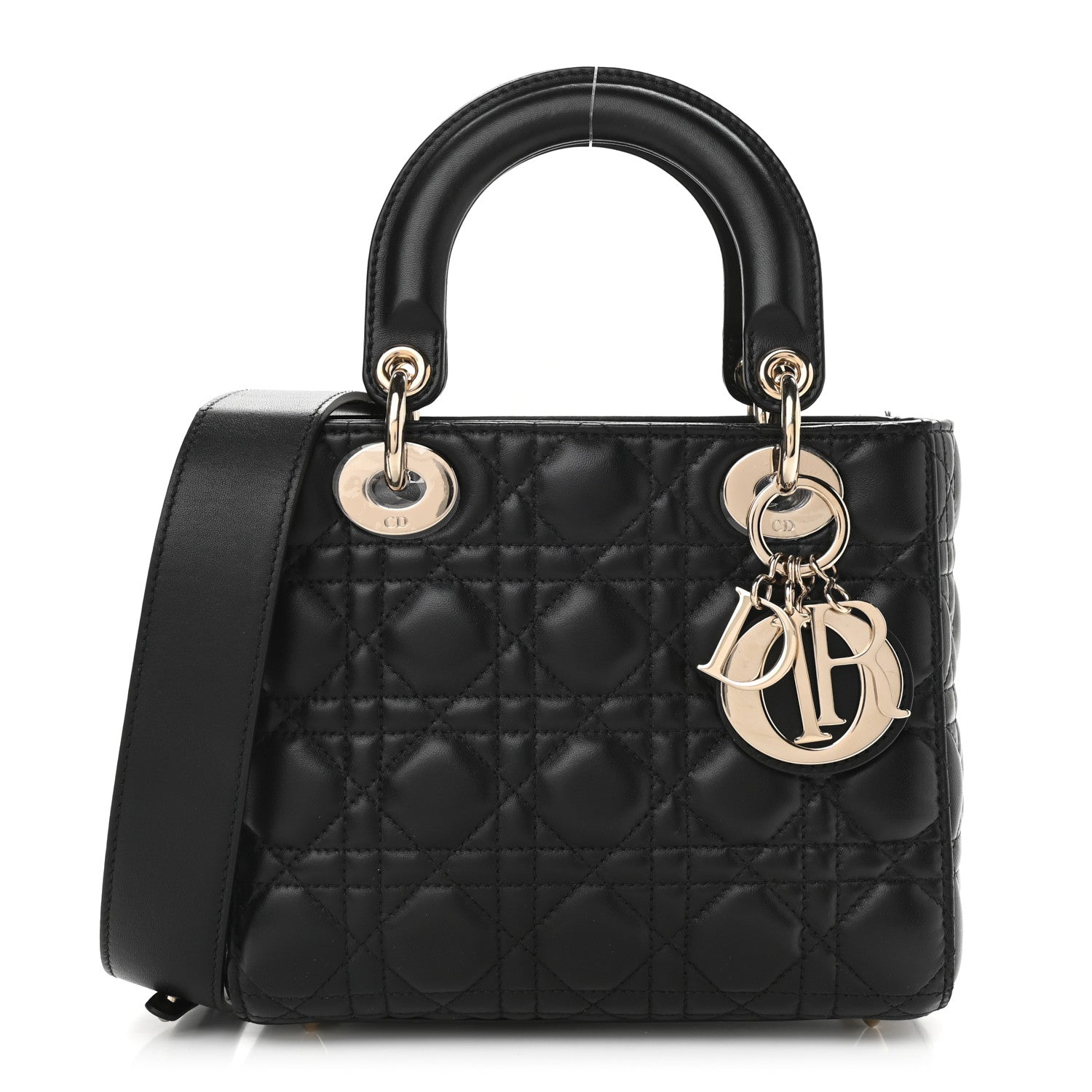 Christian Dior Lambskin Cannage Small My ABCDior Lady Dior Black 1 of 9