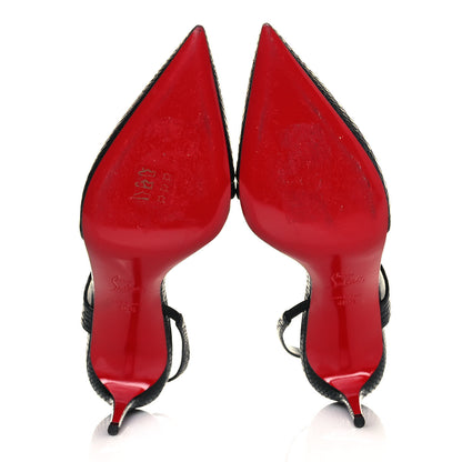 Christian Louboutin Calfskin Brandina 85 Slingback Pumps 40.5 Black 5 of 9