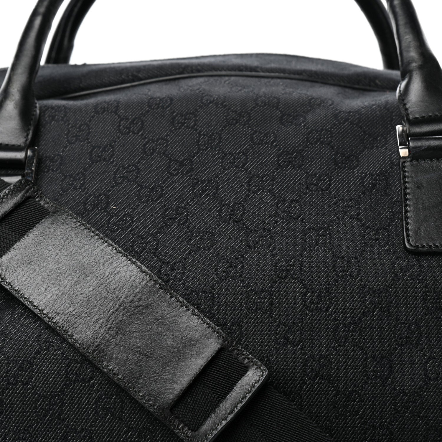 Gucci Denim Monogram Large Duffle Black 9 of 9